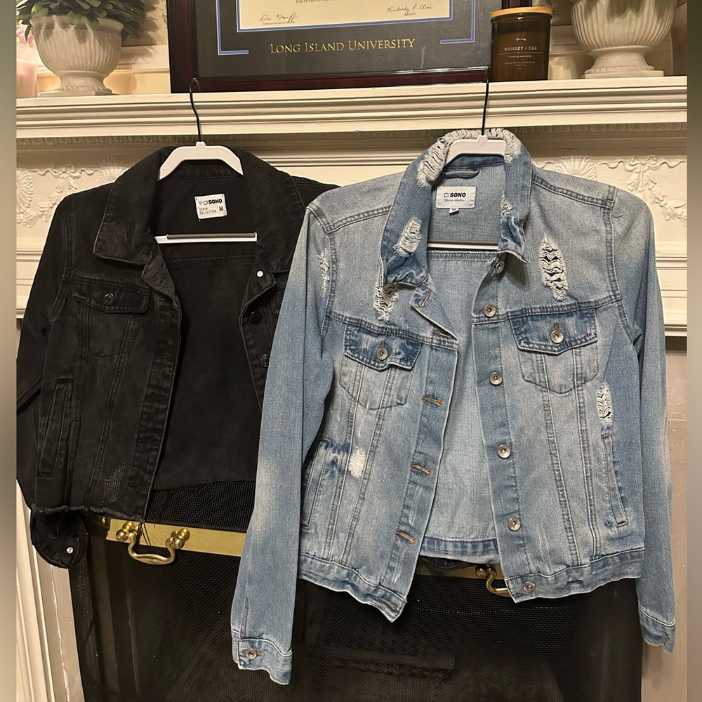 🛍️Bundle Two Ci Sono Denim Collection Blue Denim Jacket and Black Denim Jacket